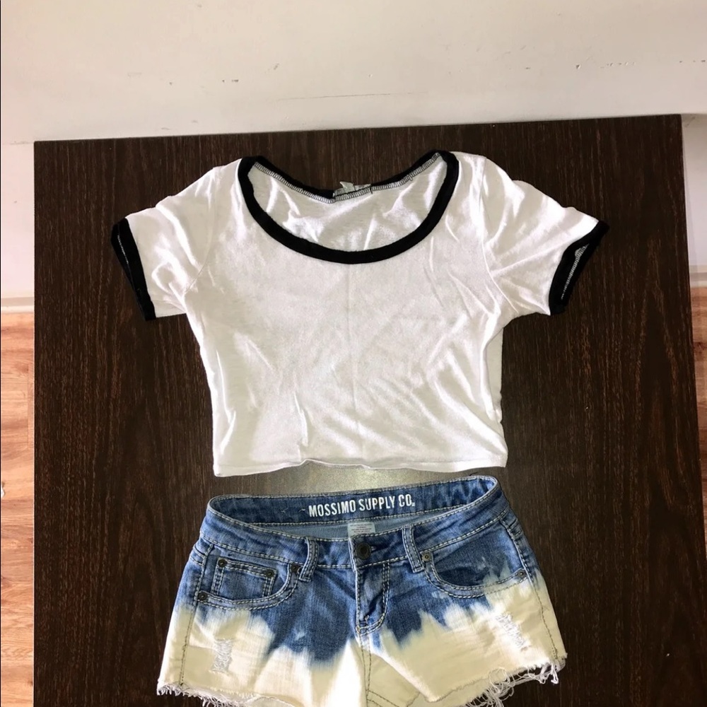 Acid wash shorts